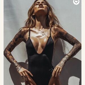 Gooseberry Intimates Black One Piece Swim Suit